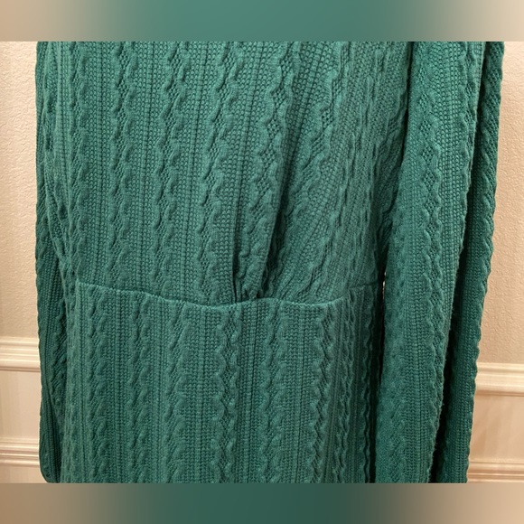 Hailey & Co. Boutique Green Cable Sweater Dress size 2X - Picture 3 of 10